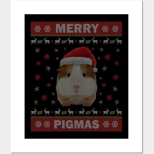 Guinea Pig Christmas Ugly Sweater Merry Pigmas Posters and Art